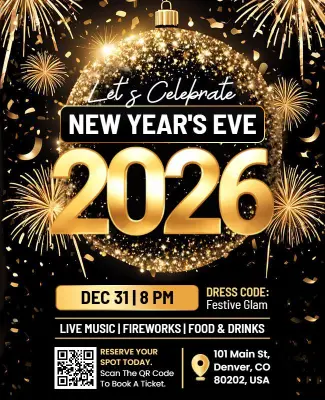 New Year's Eve Celebration 2026 Flyer Template