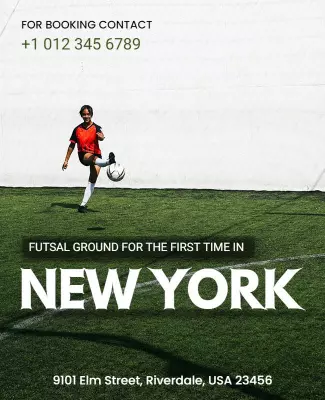 New York Futsal Ground Opening Flyer Template
