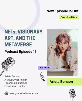 Nfts and Metaverse Podcast Flyer Template