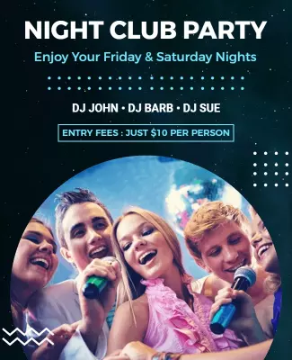 Night Club Weekend Party Flyer Template