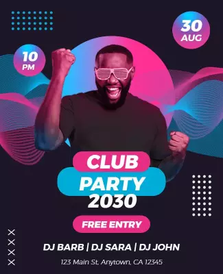Nightclub Celebration Event Flyer Template