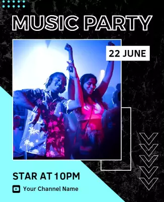 Nightlife Dance Party Event Flyer Template