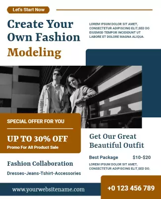 Nile Blue and Chelsea Gem Fashion Flyers Template