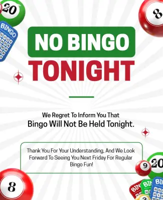 No Bingo Tonight Announcement Flyer Template