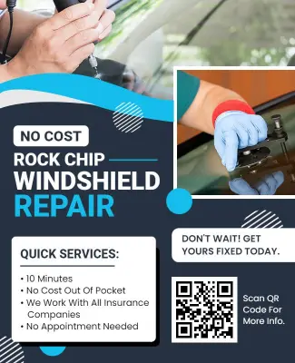 No Cost Windshield Chip Repair Service Flyer Template