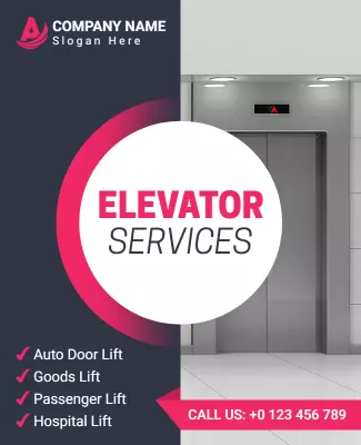 Nobel and Alto Elevator Service Flyer Template