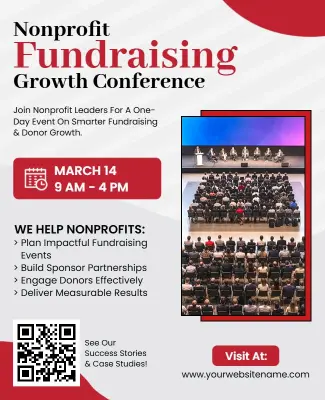Nonprofit Fundraising Growth Conference Flyer Template