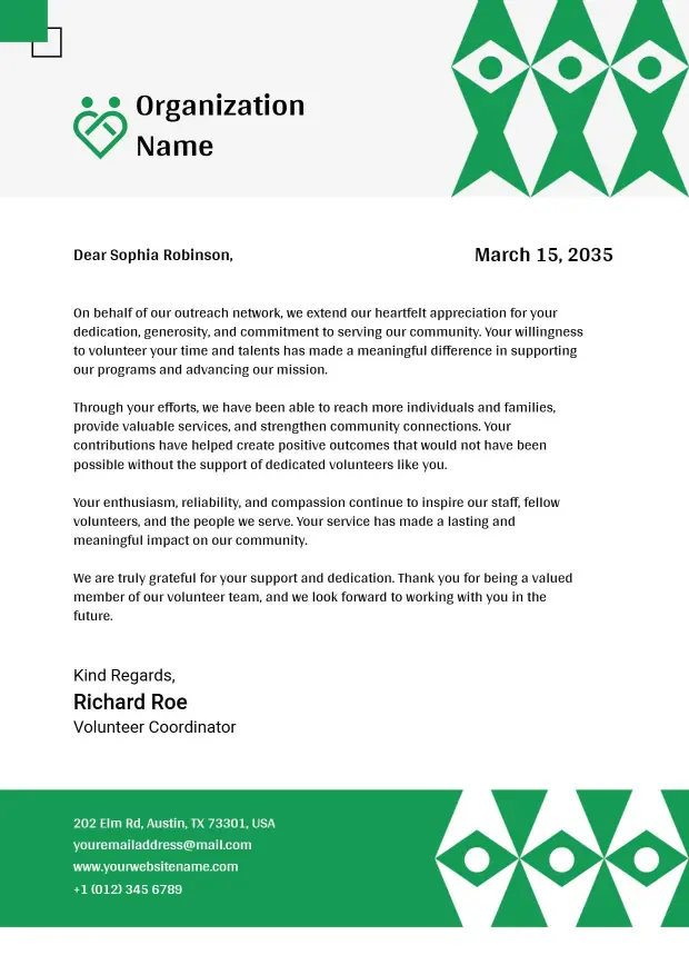 Nonprofit Organization Outreach Letterhead Template