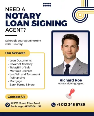 Notary Loan Signing Agent Services Flyer Template