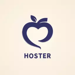 Nourishing Heart-Shaped Apple Design for Healthy Fitness Logo Template