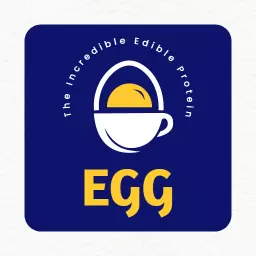 Nourishing Yellow Egg with Blue Background Logo Template