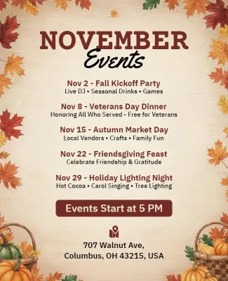 November Community Events Festival Flyer Template