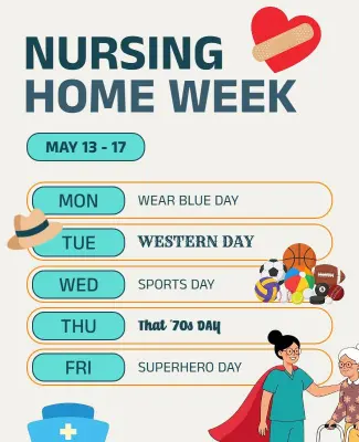 Nursing Home Week Activities Flyer Template