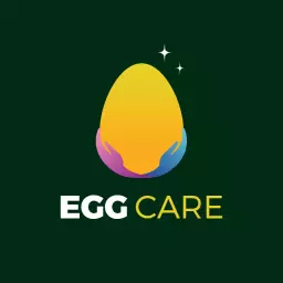 Nurturing Hands Holding a Colorful Egg Symbolizing Care Logo Template