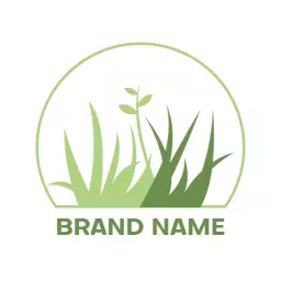 Nurturing Lush Green Grass for Professional Lawn Care Logo Template