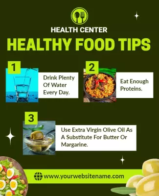 Nutritional Guidance Health Tips Flyer Template
