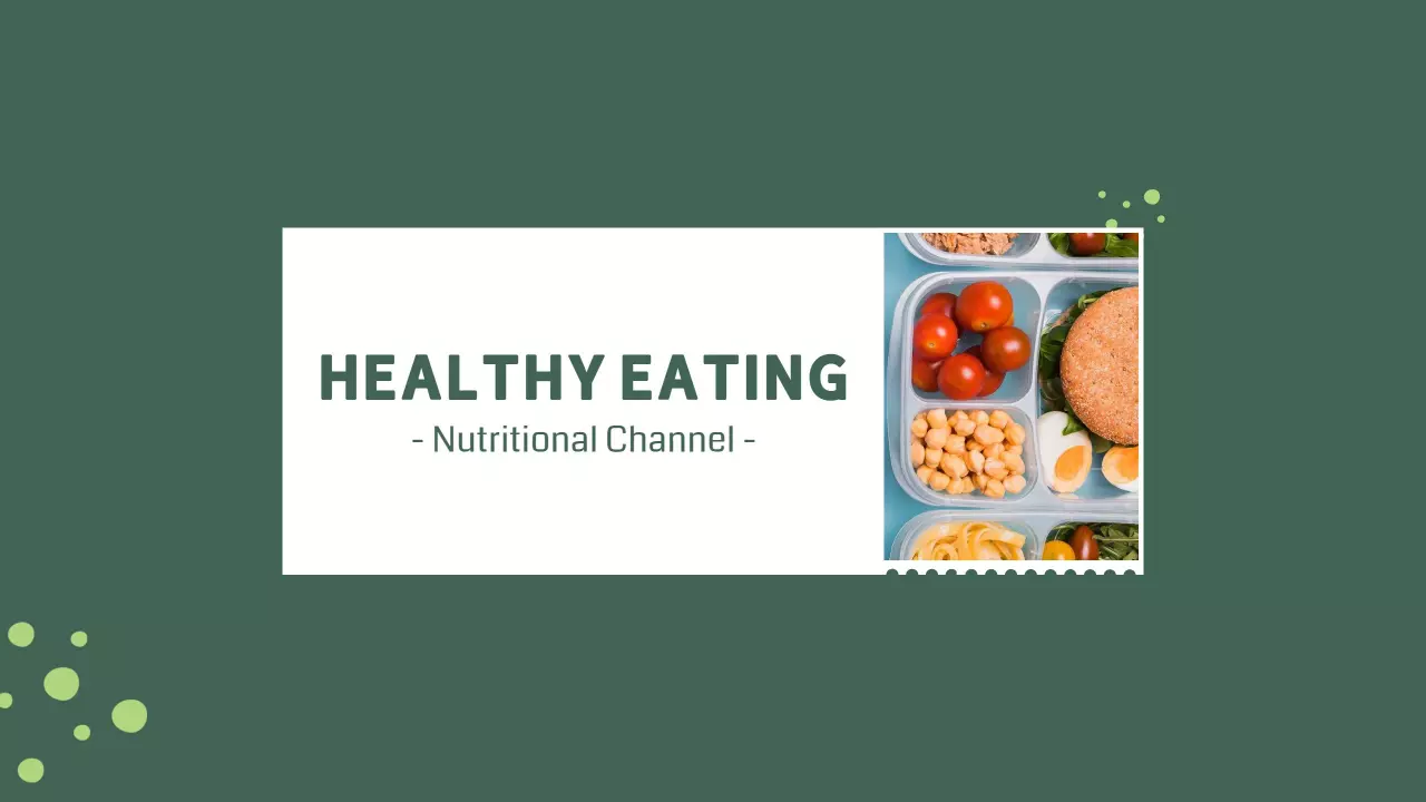 Nutritional Meals and Healthy Eating Focus YouTube Banner Template