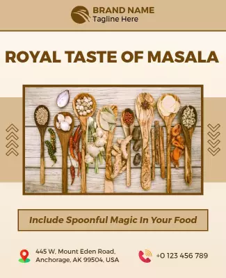 Nutritious Spice Culinary Showcase Poster Template