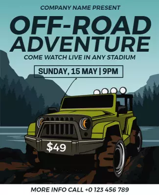 Off-Road Adventure Live Event in Any Stadium Poster Template