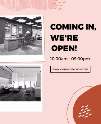 Office Open House Announcement Flyer Template