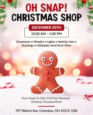 Oh Snap Christmas Shop Event Flyer Template