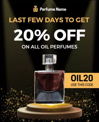 Oil Perfume Discount Promotional Flyer Template