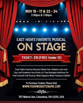 On Stage Show Advertising Flyer Template