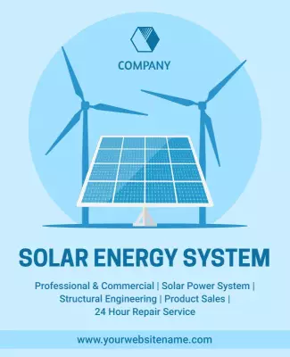 Onahau Solar Energy System Flyer Template