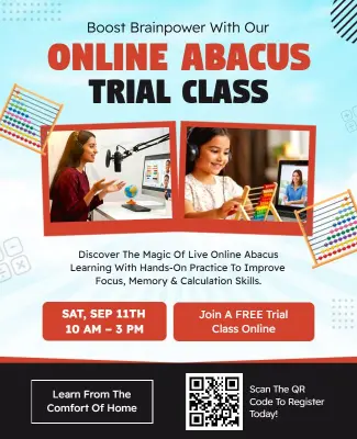 Online Abacus Trial Class Flyer Template