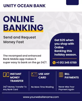 Online Banking Services Promotional Flyer Template