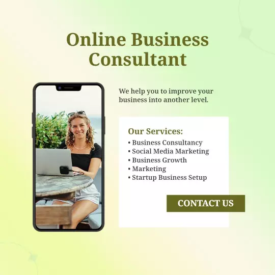 Online Business Consulting Services Instagram Flyer Template