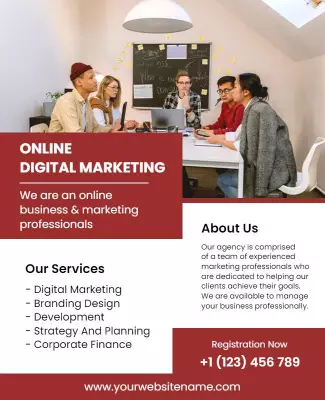 Online Digital Marketing Services Flyer Template