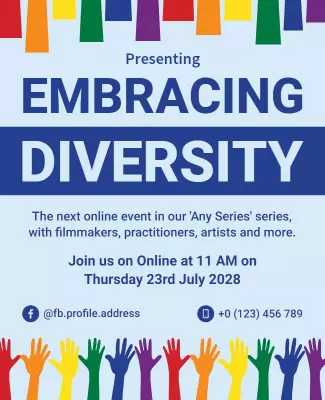 Online Embracing Diversity Event Flyer Template