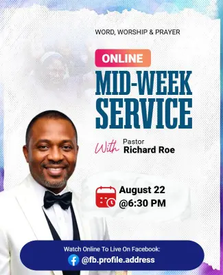 Online Mid-Week Service Flyer Template