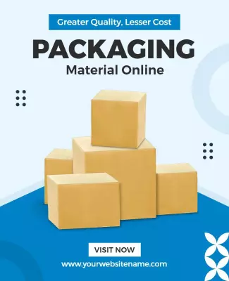 Online Packaging Supplies Promotional Flyer Template