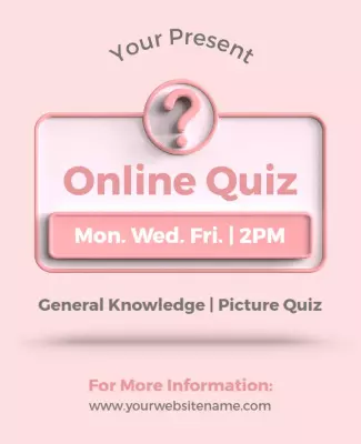 Online Quiz Night Flyer Template