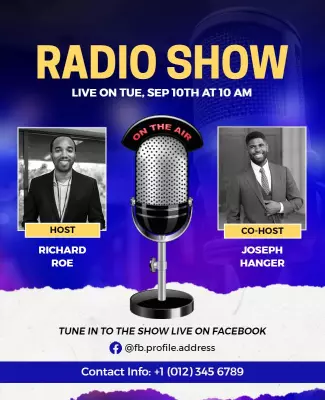 Online Radio Show Event Flyer Template