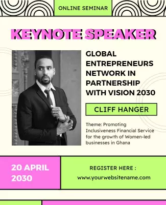 Online Seminar Keynote Speaker Flyer Template