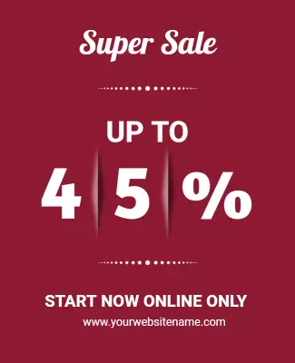 Online Super Sale Discount Flyer Template