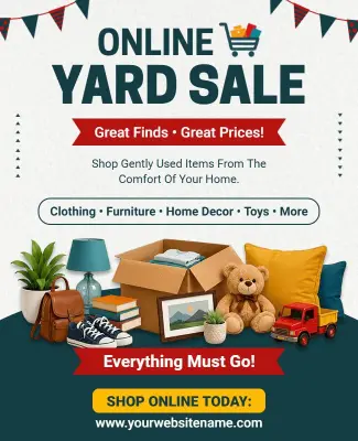 Online Yard Sale Shopping Flyer Template