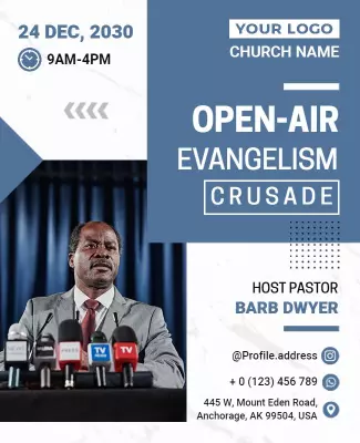 Open Air Evangelism Crusade Promotion Flyer Template