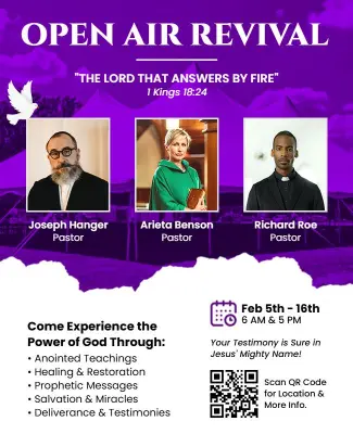 Open Air Religious Revival Event Flyer Template