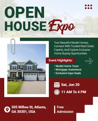 Open House Expo Event Flyer Template