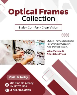 Optical Frames Collection Advertisement Poster Template