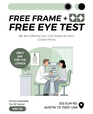 Optical Shop Eye Test Event Flyer Template