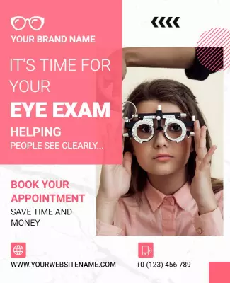 Optometrist Appointment Eye Exam Flyer Template