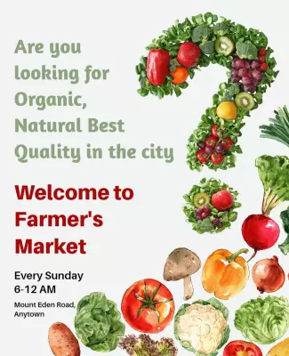 Organic Farmers Market Event Flyer Template