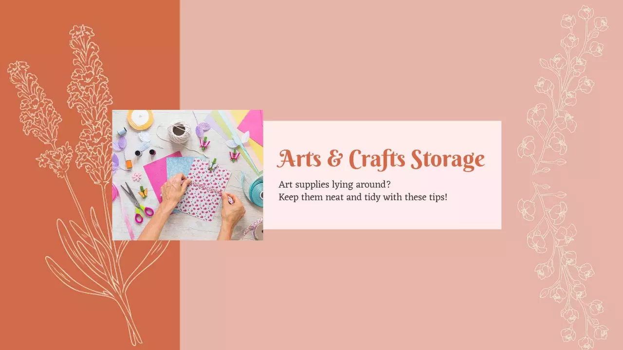 Organized Arts and Crafts Storage Tips for Your YouTube Banner Template