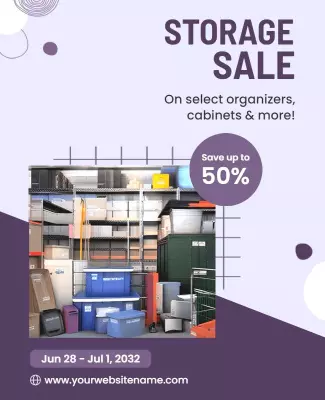 Organizers and Cabinets Sale Storage Flyer Template