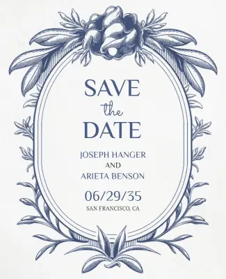 Ornate Save the Date Invitation Flyer Template